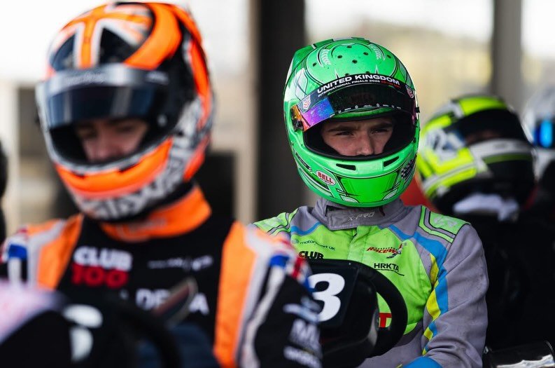 Tom Northcott in a custom CR X-PRO kart suit
